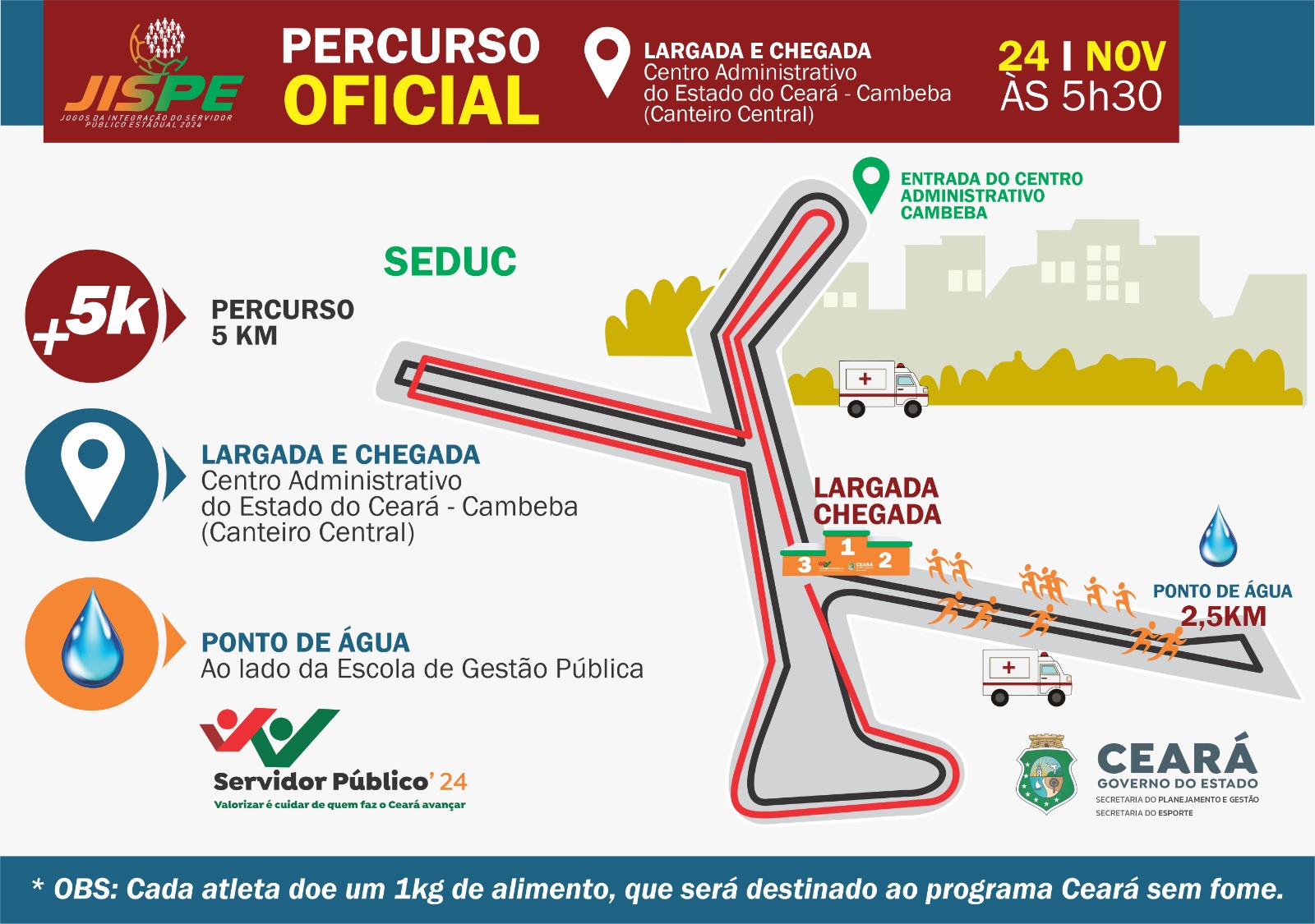 Governo do Ceará realiza corrida do Servidor Público neste domingo (24)