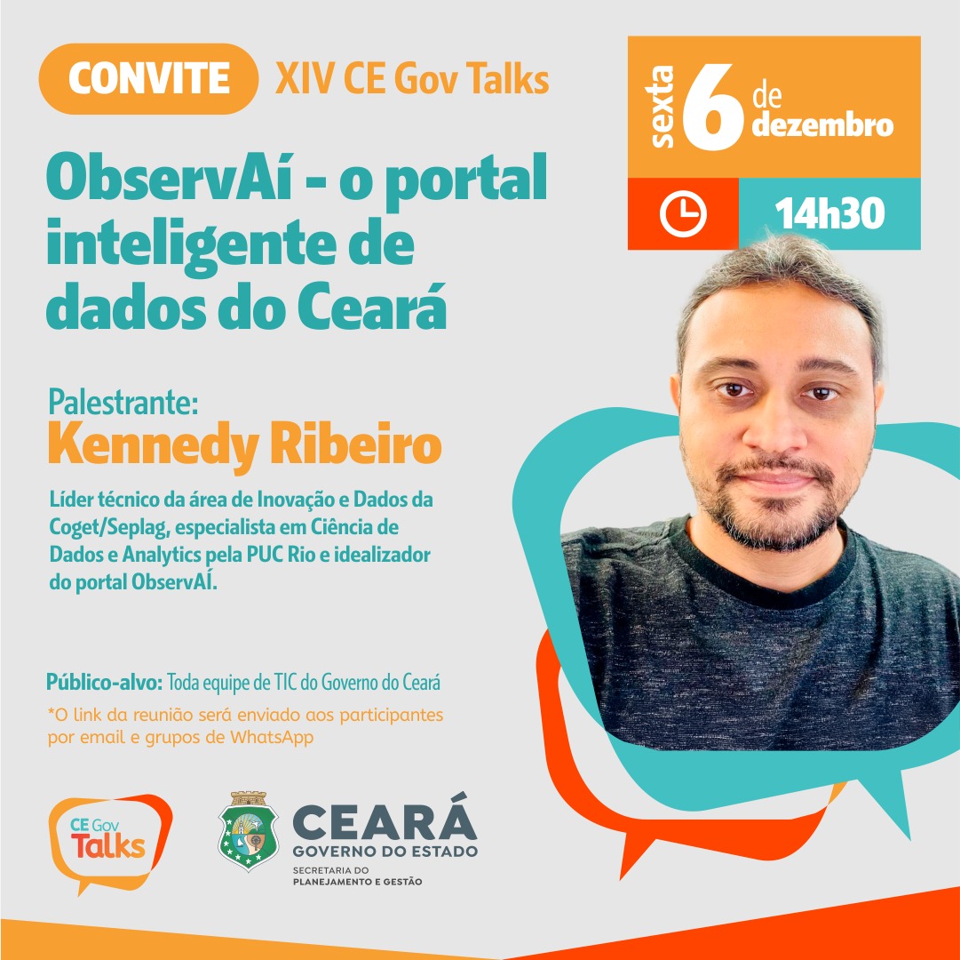 Seplag realiza XIV CE Gov Talks sobre o portal inteligente ObservAí