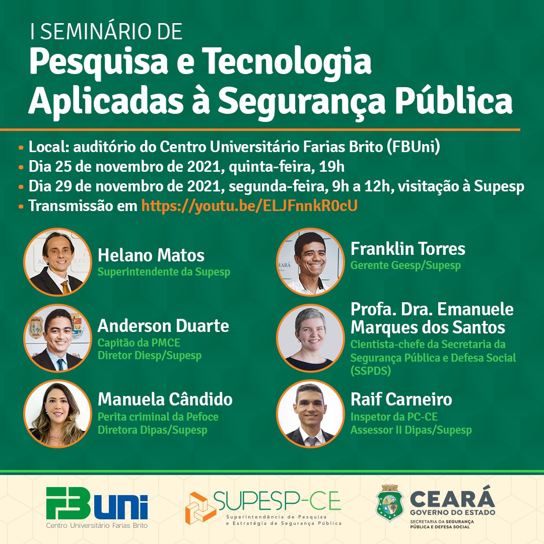 Supesp inicia hoje I Seminário de Pesquisa e Tecnologia Aplicadas à Segurança Pública