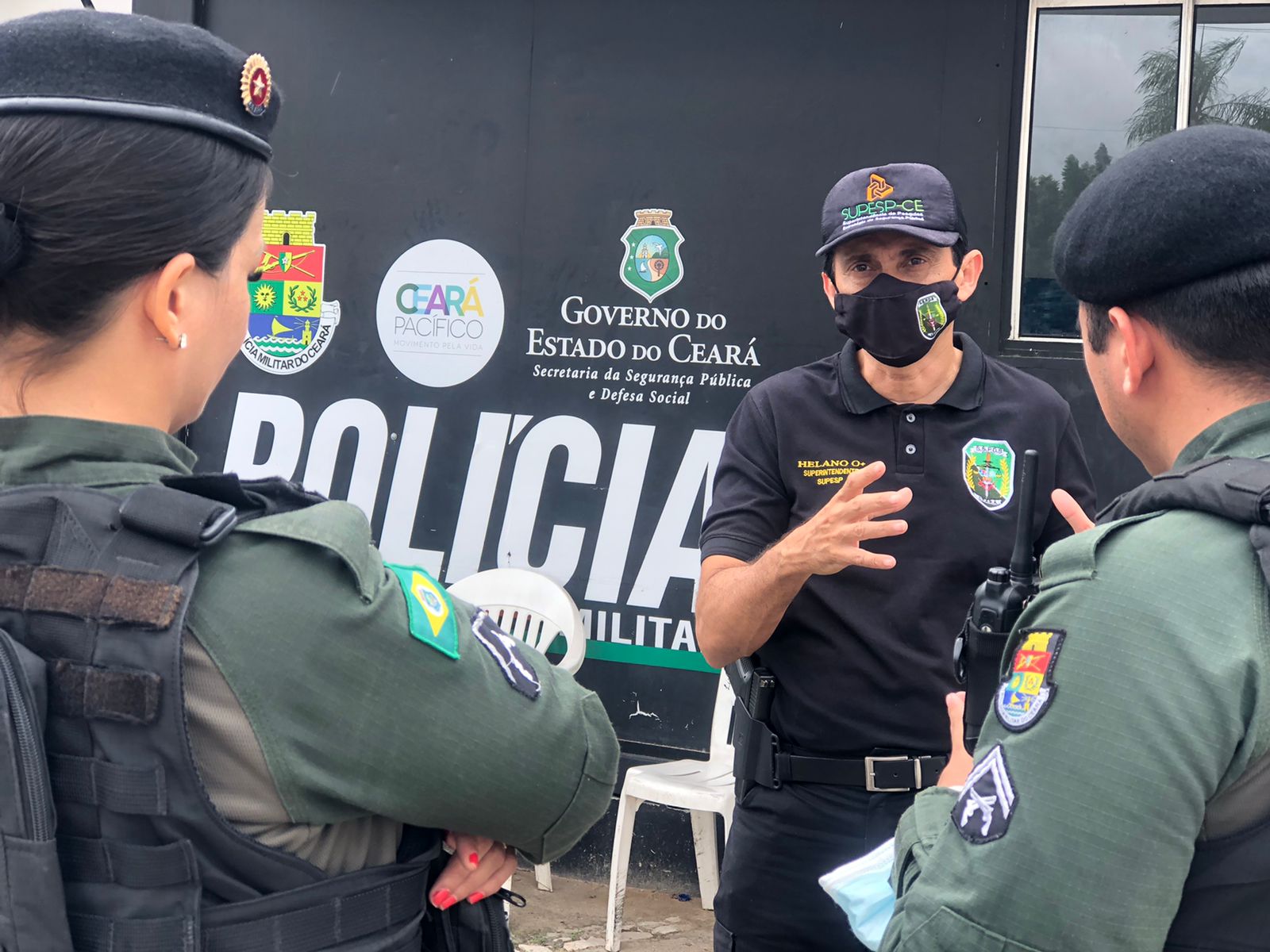 Equipe da Supesp visita bases do Proteger nos bairros Pedras e Floresta, em Fortaleza