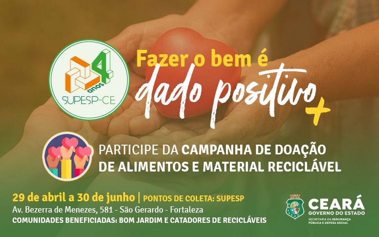 Supesp lançará campanha “Fazer o Bem é Dado Positivo” dia 29 de abril