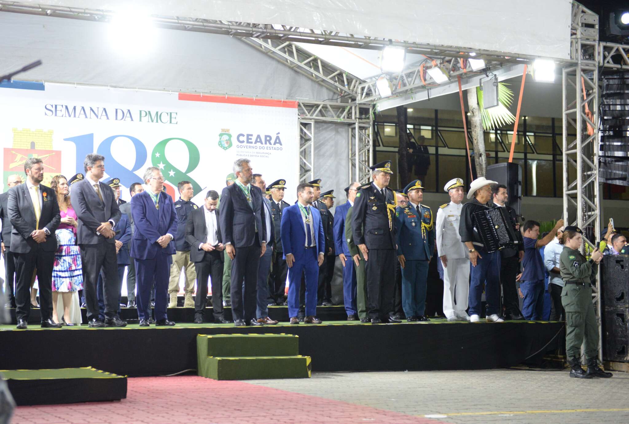 188 anos da PMCE: Supesp participa de cerimônia marcada por emoção e entrega de medalhas e honrarias