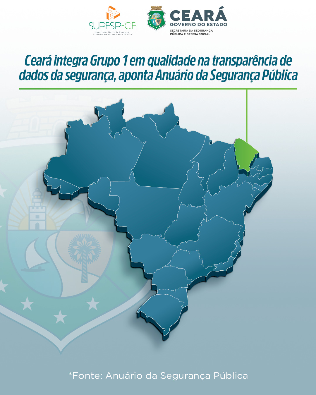 Ceará integra Grupo 1 em qualidade na transparência de dados da segurança, aponta Anuário da Segurança Pública