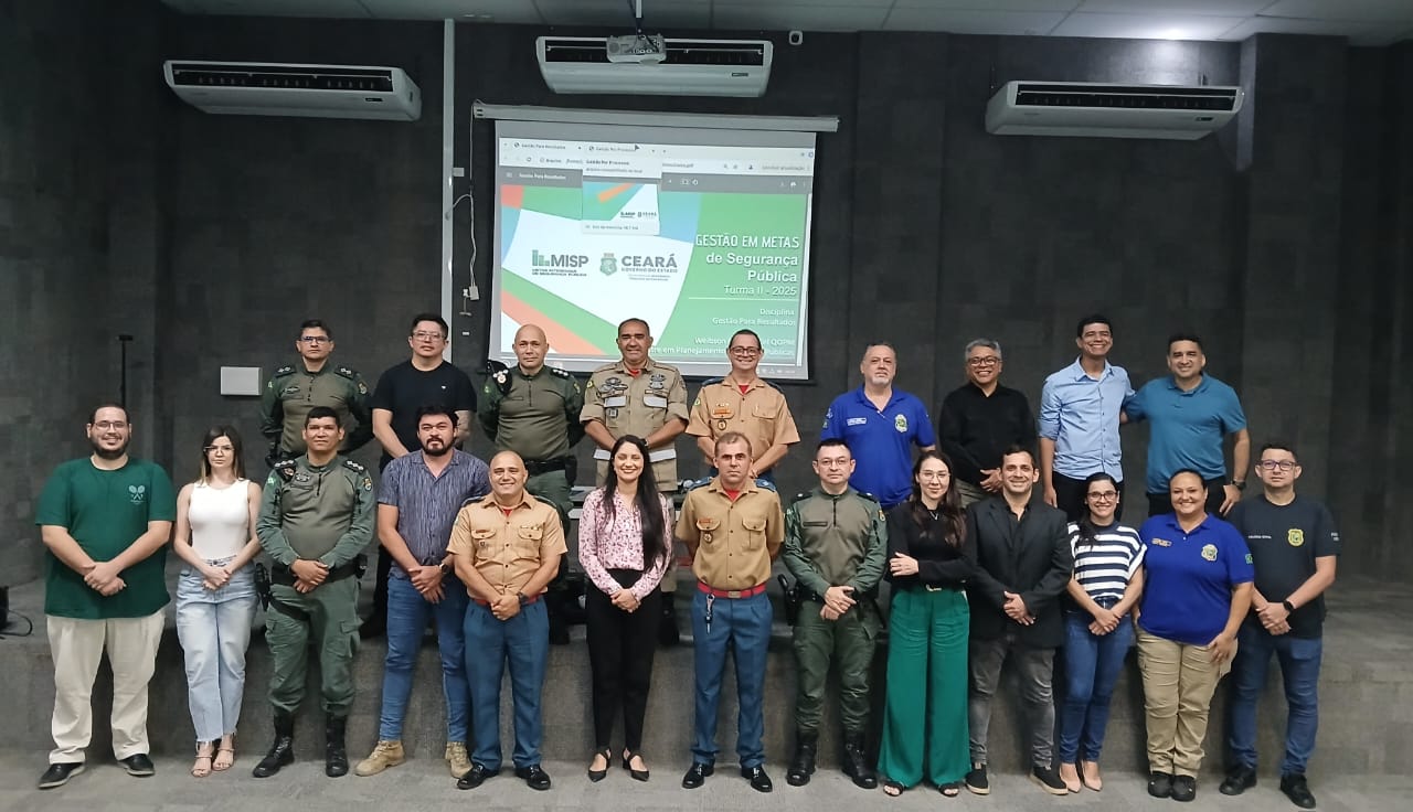 Supesp participa de Curso de Gestão de Metas para a Segurança Pública com gestores e comandantes da Região Norte do Ceará