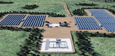 Usina solar já está com 70% das obras concluídas