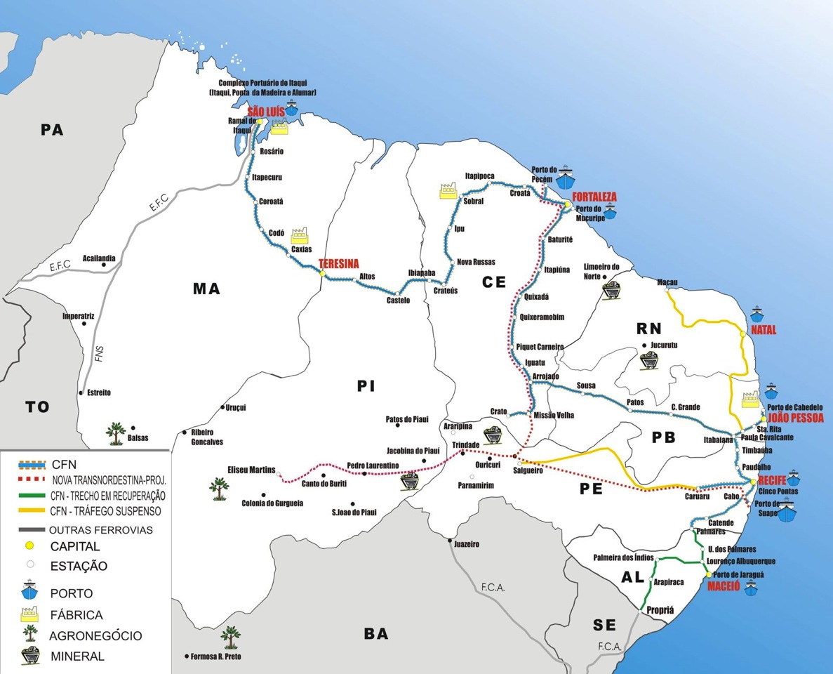 Ceará já tem mais de 200 km contínuos liberados para as obras da   Transnordestina