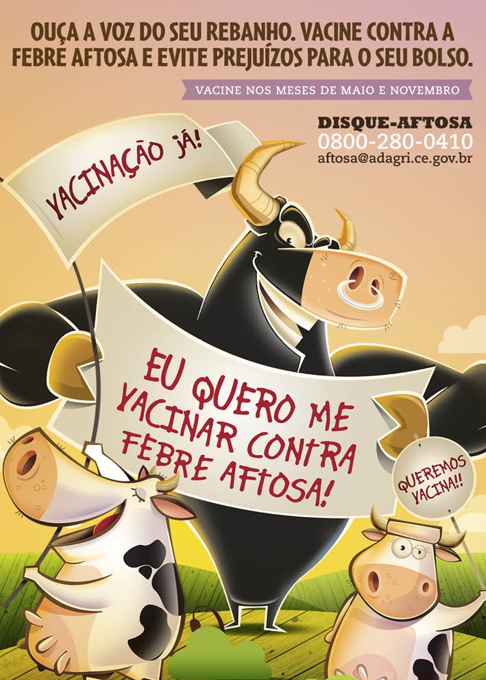 Segunda etapa da Campanha de Vacinação contra aftosa é lançada nesta terça-feira (1º)