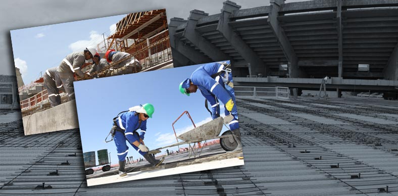 Copa do Mundo: 1000 trabalhadores se empenham nas obras do Castelão
