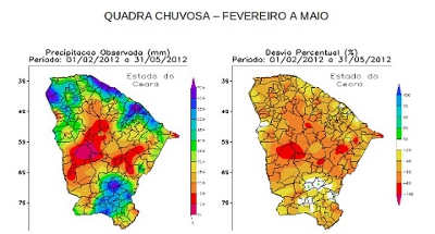 Estação chuvosa de 2012 no Ceará é marcada pela irregularidade