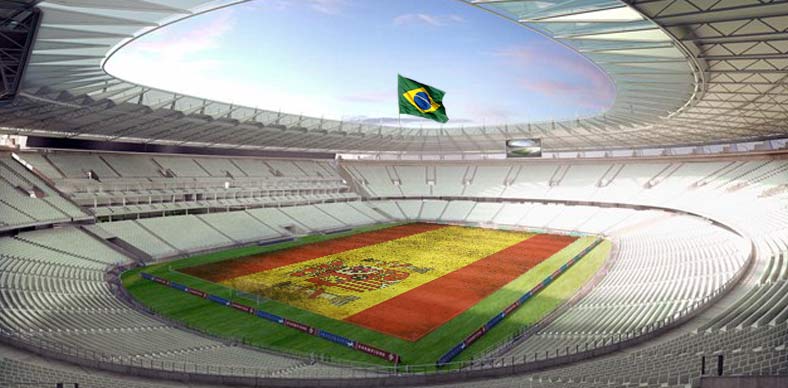 Seleção da Espanha jogará no Castelão durante a Copa das Confederações