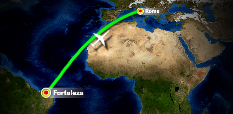 Ceará ganha voo direto para Roma