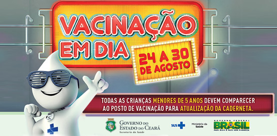 Campanha de multivacinação será lançada nesta sexta-feira (23)