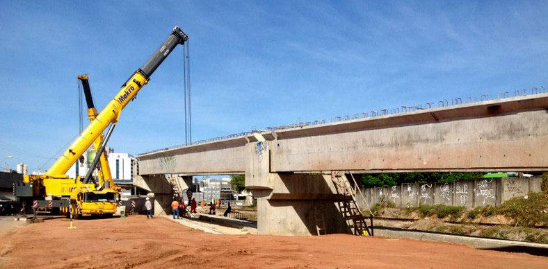 VLT Parangaba-Mucuripe inicia içamento das primeiras vigas de concreto