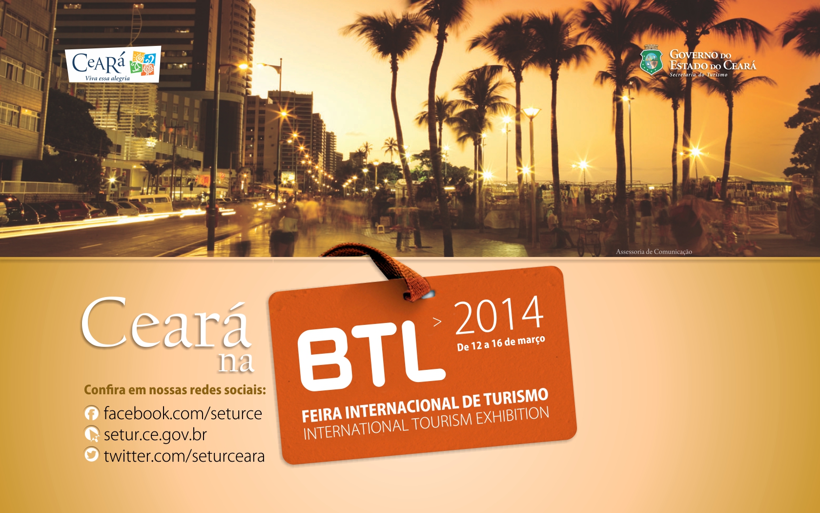 Ceará terá dois estandes na BTL, feira de turismo que acontece em Portugal