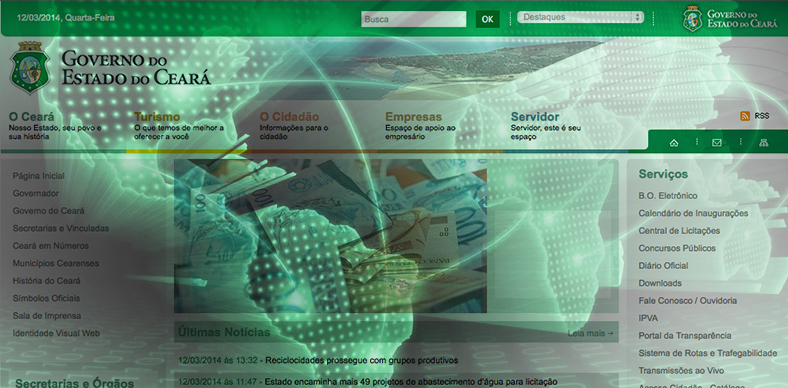 Portal do Governo do Ceará atinge mais de 2 milhões de acessos em janeiro