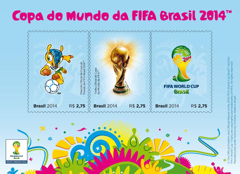 Correios lança selos oficiais da Copa do Mundo da FIFA Brasil 2014