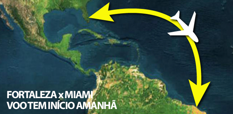 Voo entre Miami e Fortaleza terá inicio neste sábado (31)