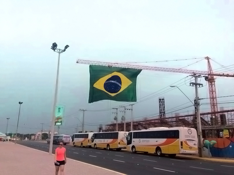 Maior bandeira do Brasil na Copa do Mundo está no Centro de Formação Olímpica (CFONE)