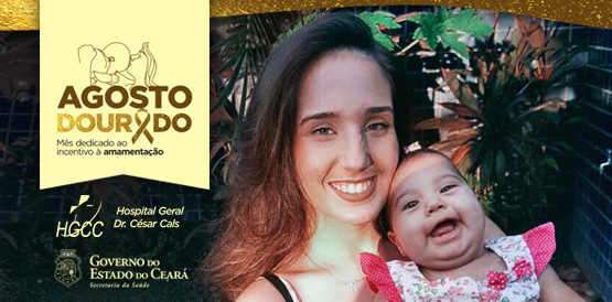 Agosto Dourado: mãe se destaca em doações de leite materno no Hospital César Cals