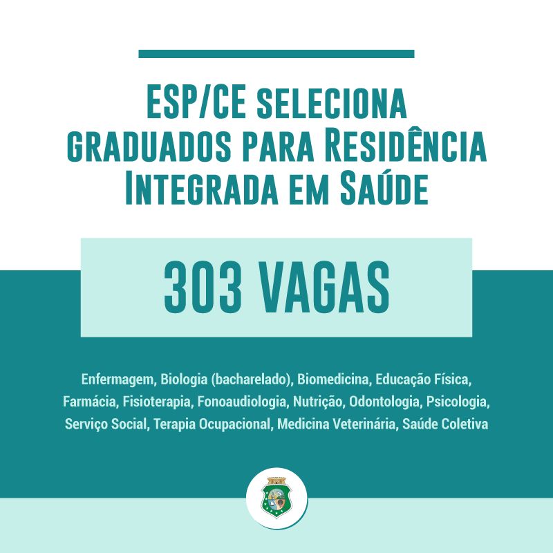 ESP/CE seleciona graduados para Residência Integrada em Saúde