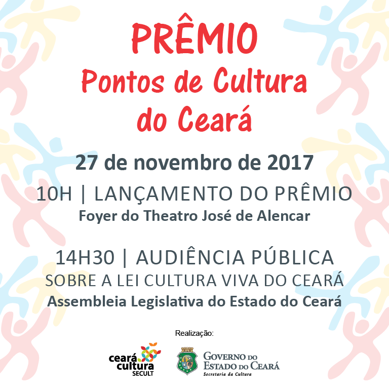 Secult lança Prêmio Pontos de Cultura do Ceará, nesta segunda (27)