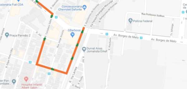 Obras do VLT: Av. Borges de Melo será fechada nesta quinta-feira (11)