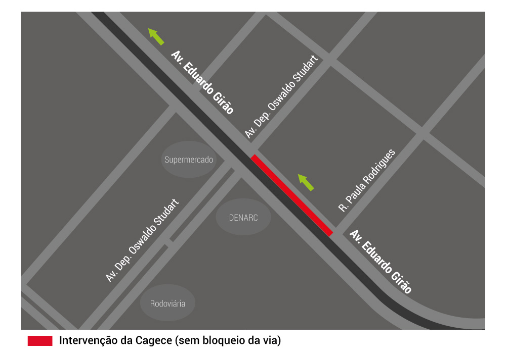 Cagece substitui novo trecho da rede de esgoto na avenida Eduardo Girão