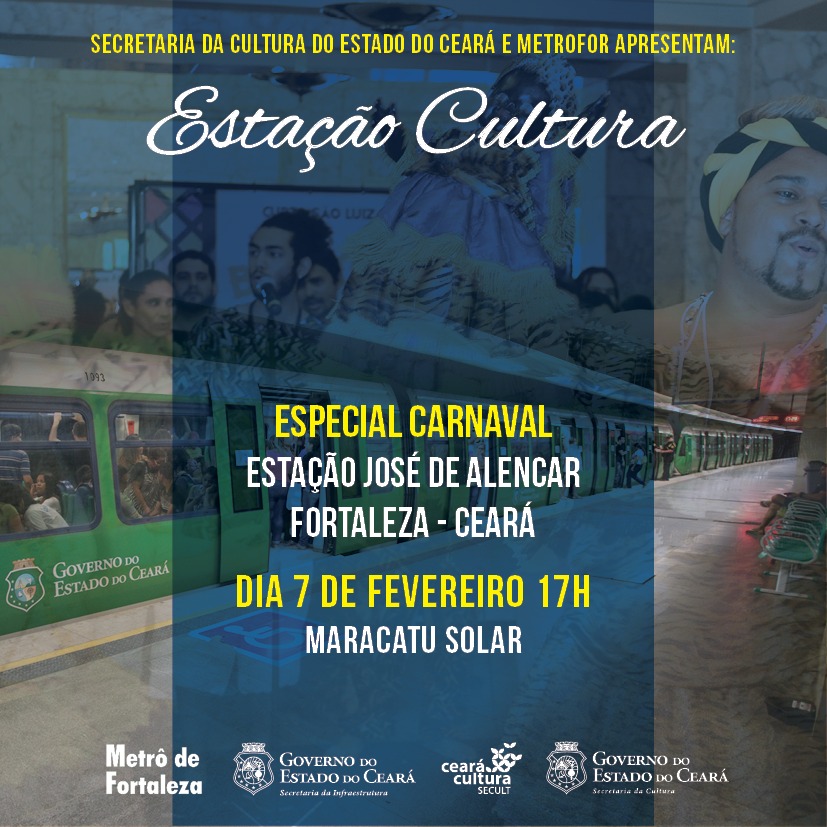Estação Cultura – Metrô entra em clima de Carnaval com apresentação do Maracatu Solar
