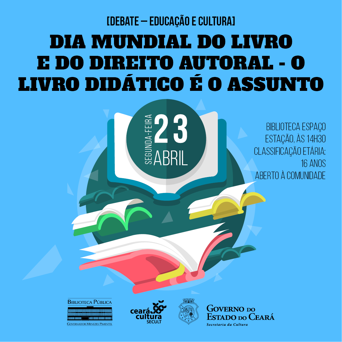 Biblioteca Pública Espaço Estação realiza debate sobre o Livro Didático