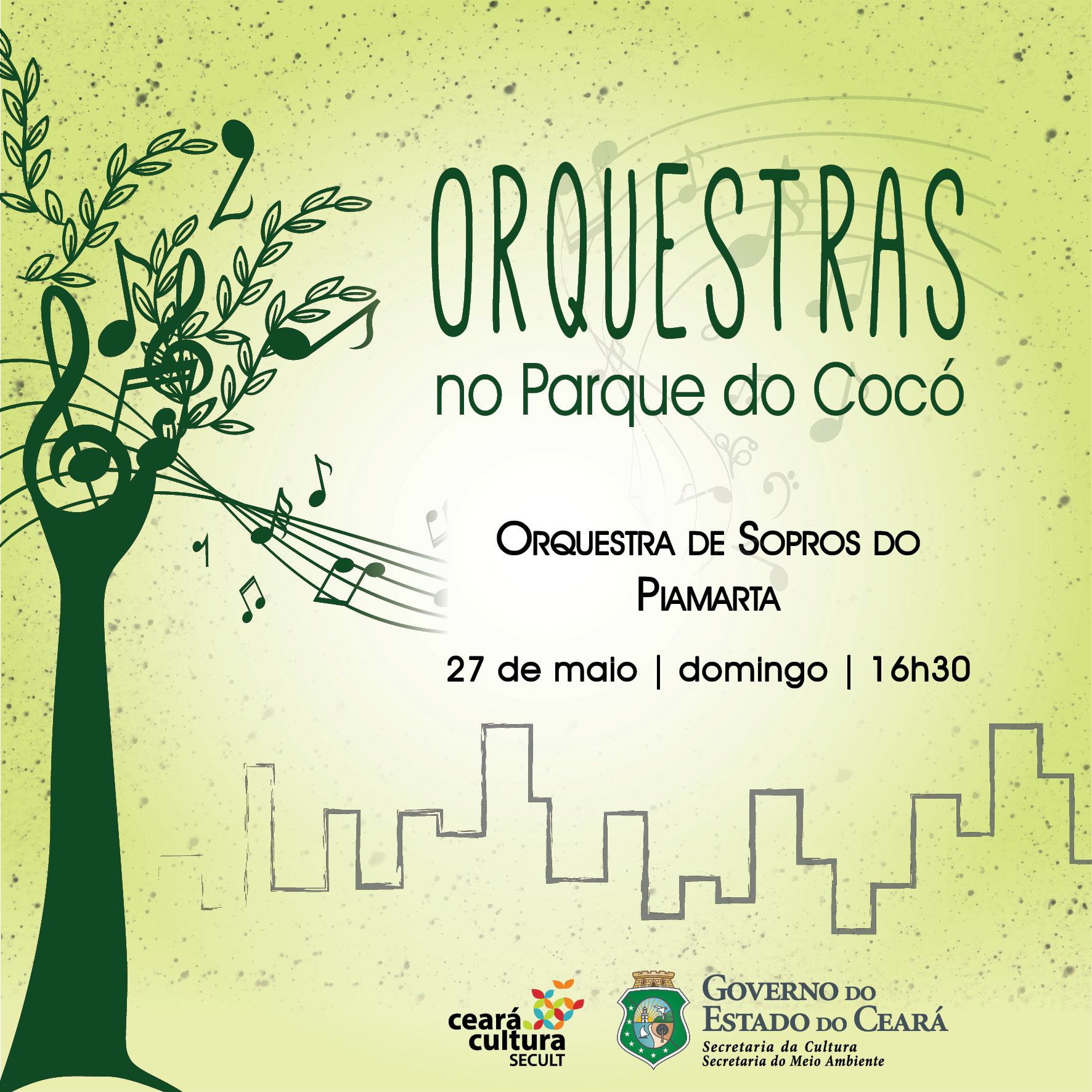 Sema e Secult apresentam “Orquestra de Sopros do Piamarta” no Parque do Cocó
