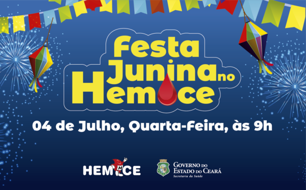 Arraiá dos doadores de sangue acontece nesta quarta, no Hemoce