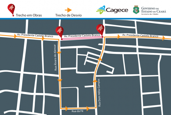 Cagece inicia substituição da rede de esgoto da avenida Leste Oeste