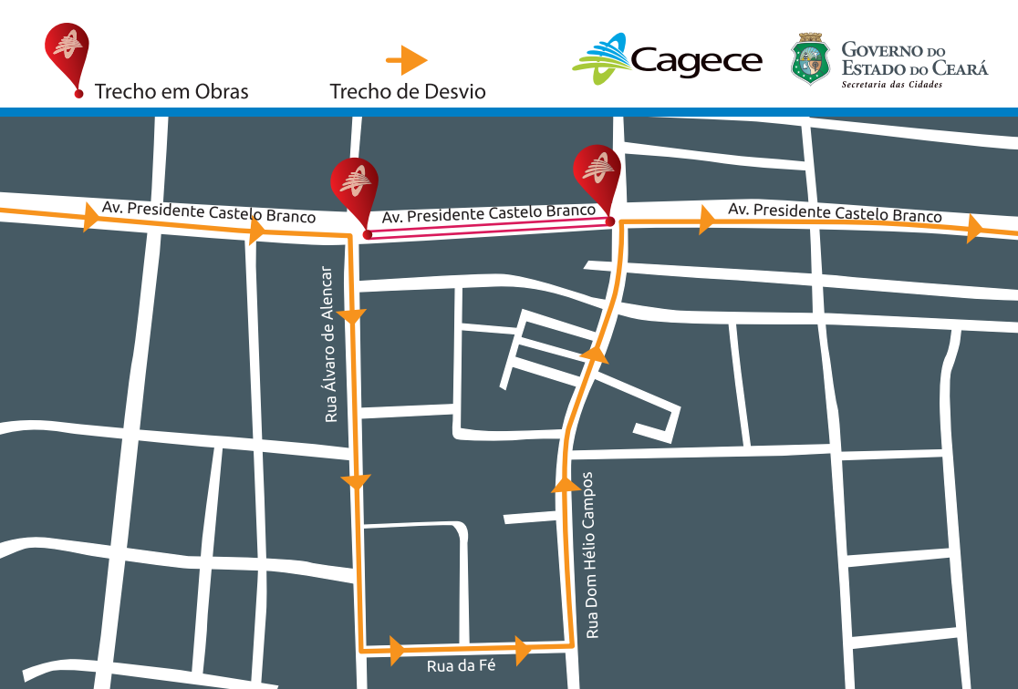 Cagece inicia substituição da rede de esgoto da avenida Leste Oeste