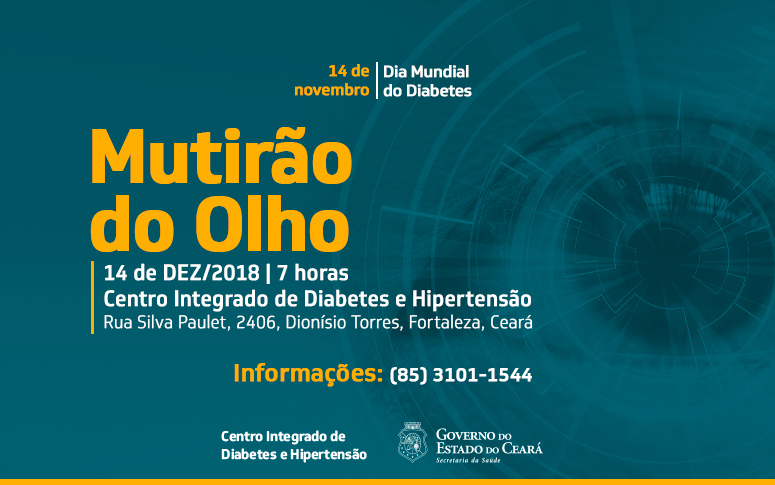 Diabetes: mutirão de exame ocular acontece nesta quarta-feira, dia 14