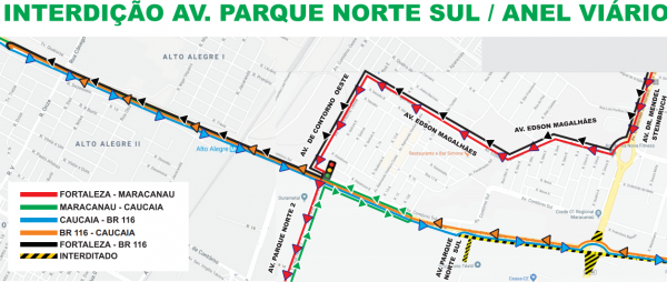 Anel Viário: desvio de tráfego permitirá conclusão da duplicação entre Maranguape e Eusébio