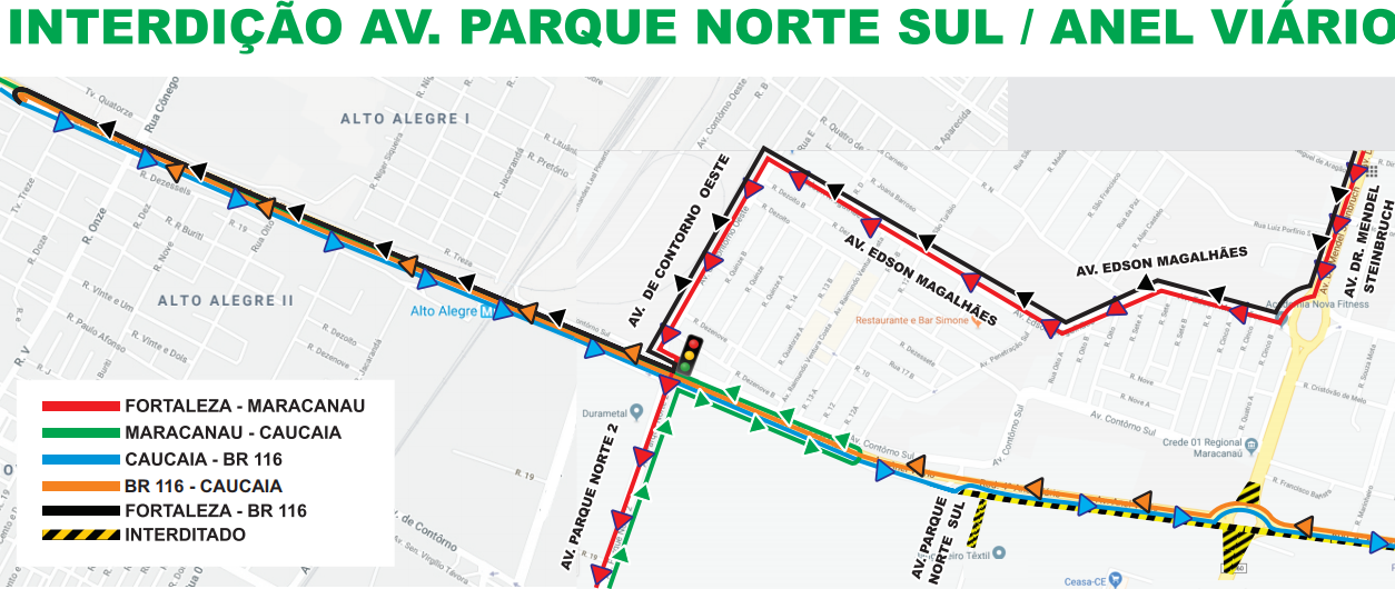 Anel Viário: desvio de tráfego permitirá conclusão da duplicação entre Maranguape e Eusébio