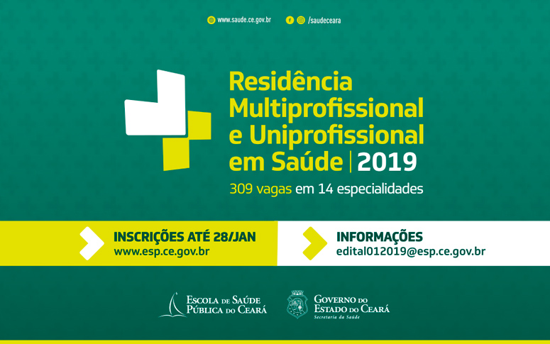 Inscrições abertas para programas de residência profissional da Saúde