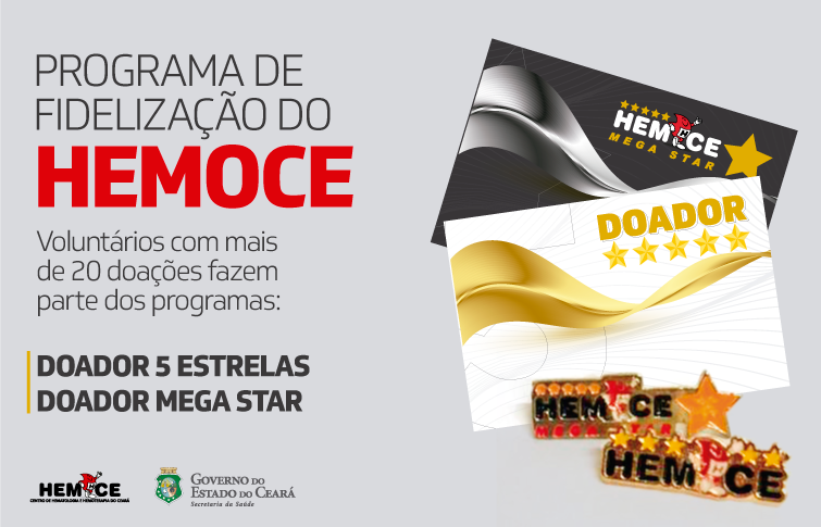 Doador Mega Star: Hemoce de Juazeiro do Norte é o 2º do Ceará em voluntários que doaram mais de 25 vezes