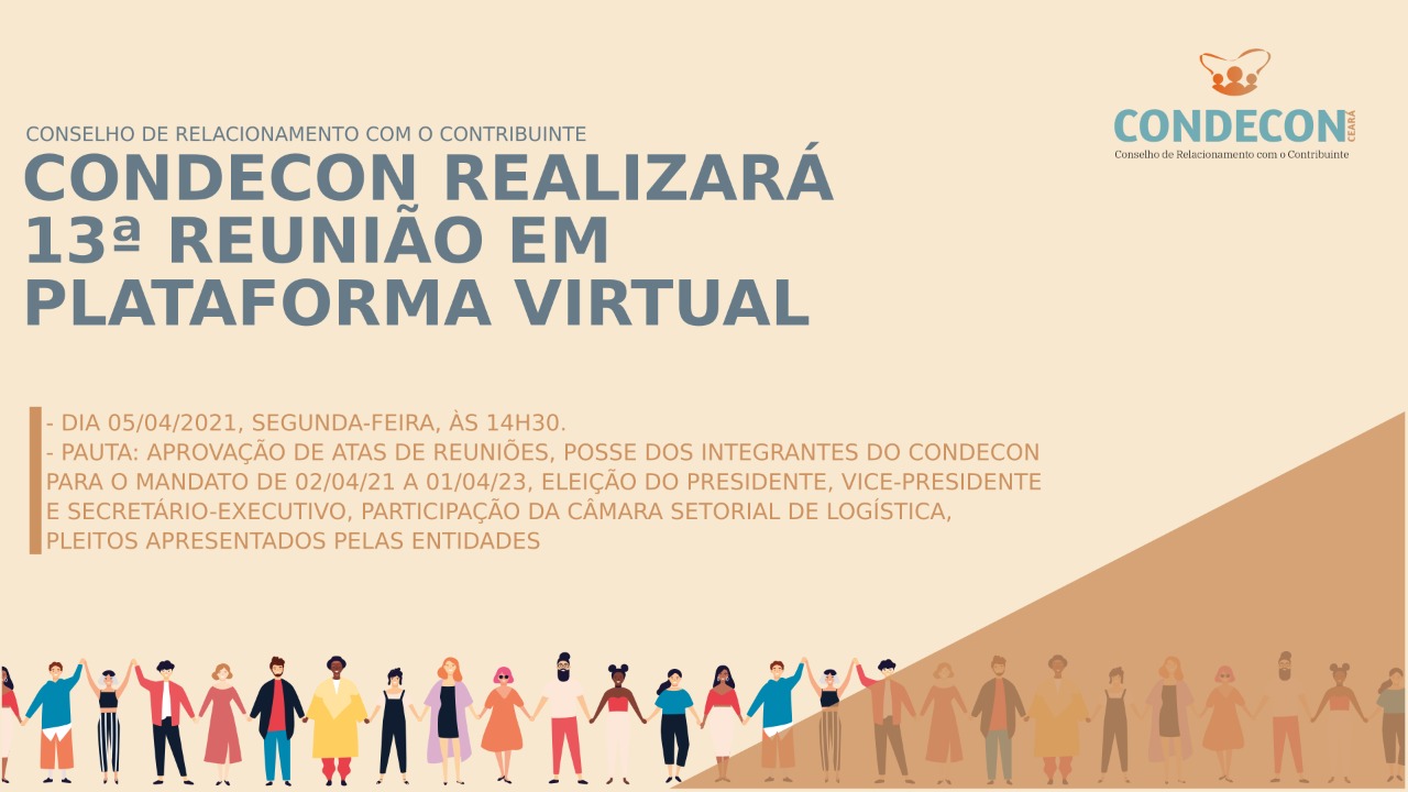 Conselho de Relacionamento com o Contribuinte realizará reunião virtual na segunda-feira (05/04)