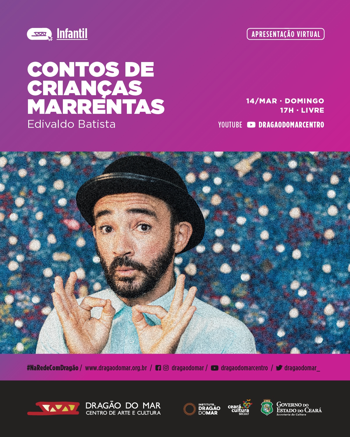 Dragão do Mar apresenta contação de histórias infantis no domingo (14)