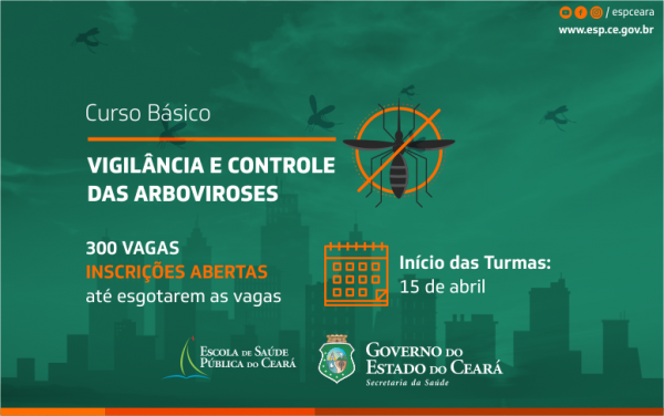 Curso para controle de arboviroses oferta 300 vagas para Agentes de Combate a Endemias
