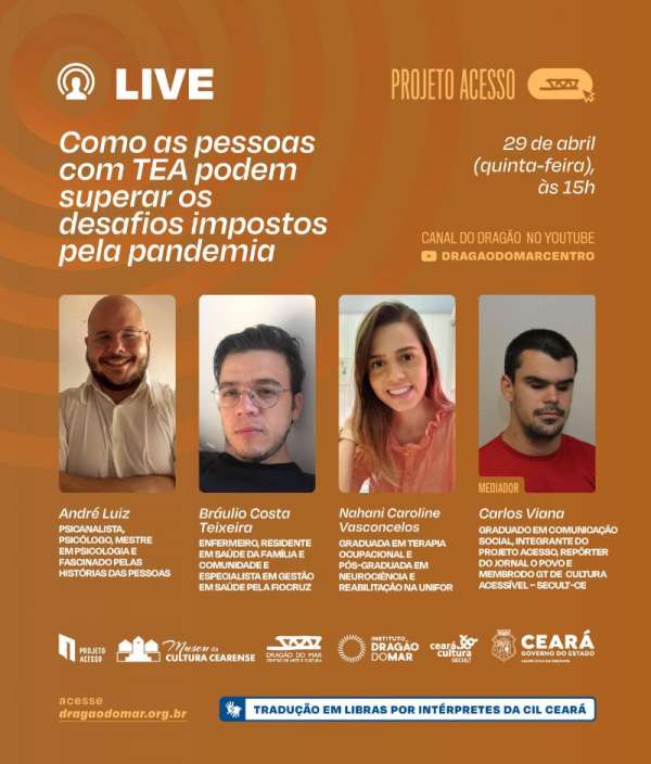 Museu da Cultura Cearense promove discussão sobre os desafios impostos pela pandemia a pessoas com espectro de autismo