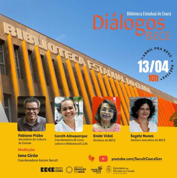 Biblioteca Pública Estadual do Ceará (BECE) abre espaço de diálogo e inicia atividades online nesta terça (13)