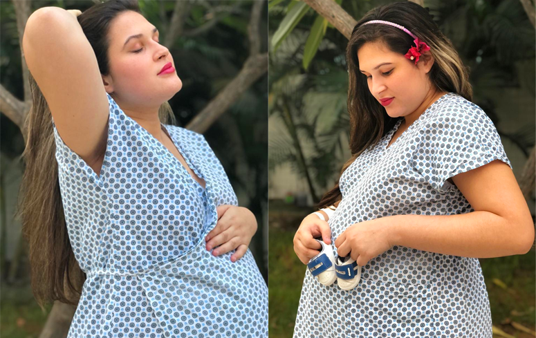 Gestante internada no HRSC ganha ensaio fotográfico um dia antes do nascimento do filho