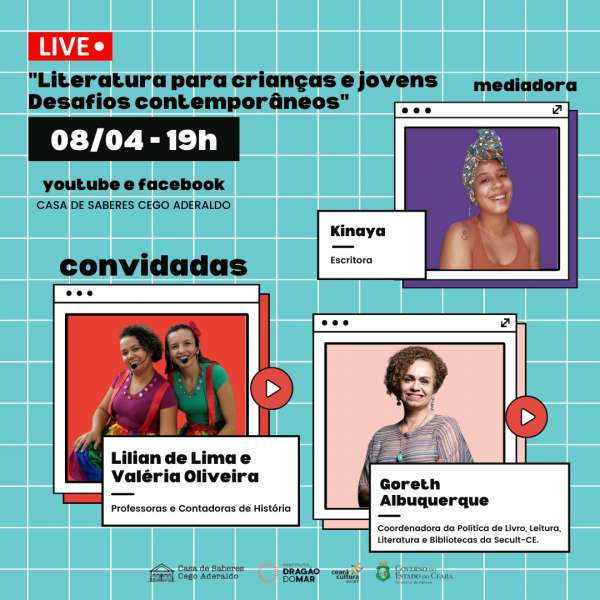 Literatura para crianças e jovens é tema de live da Casa de Saberes