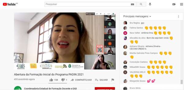 Seduc realiza abertura da Formação Inicial do Padin 2021