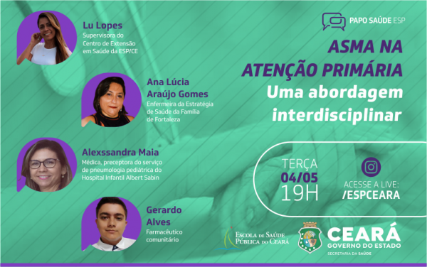 Asma: tratamento e abordagem na Atenção Primária à Saúde é tema de live nesta terça (4)