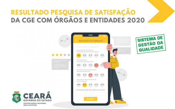 CGE alcança 92,48% de satisfação na pesquisa com órgãos e entidades do Estado