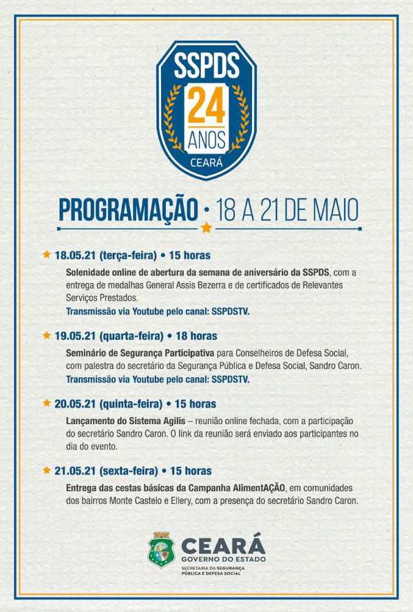 SSPDS comemora seus 24 anos com eventos virtuais, homenagens e campanha solidária