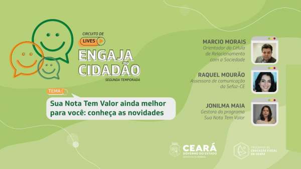 Engaja Cidadão desta terça-feira (4) apresenta novidades do programa Sua Nota Tem Valor